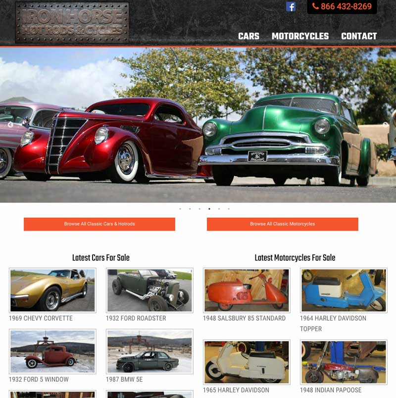 Ironhorse webpage design